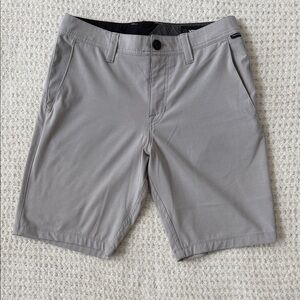 Volcom Hybrid Shorts Men’s 28 Gray Performance Stretch Casual Chino Walk Shorts